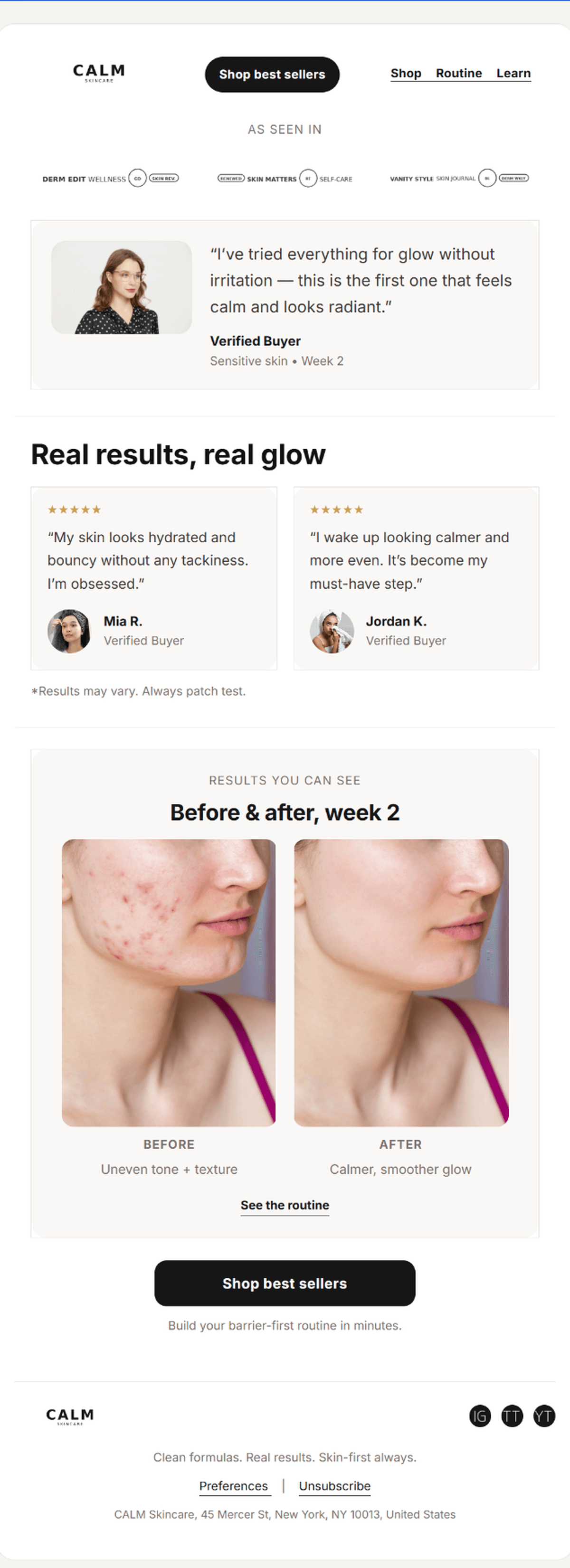 Six live lifecycle flows